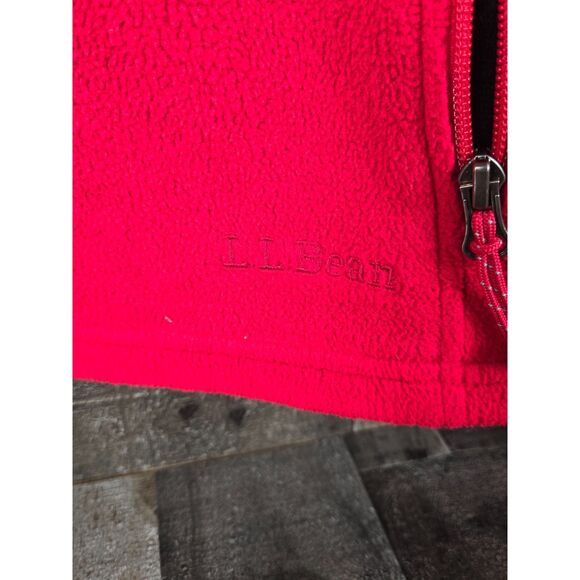 LL Bean Womens Fleece Light Jacket Size Small Regular Red - Picture 5 of 6